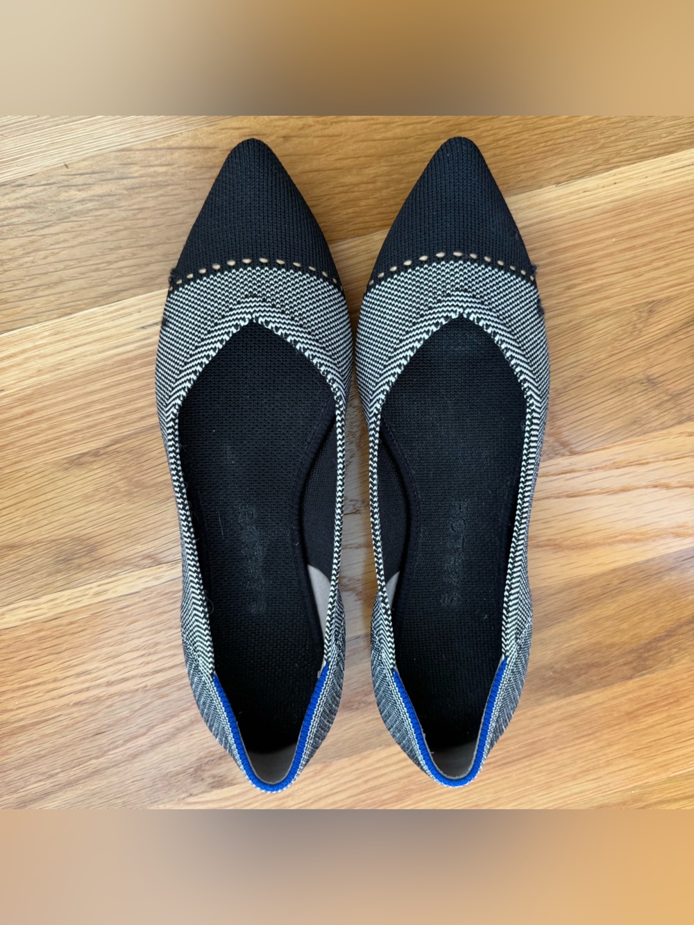 Rothy’s The Point Grey Mist Cap Toe size 6.5